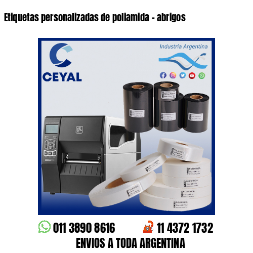 Etiquetas personalizadas de poliamida – abrigos