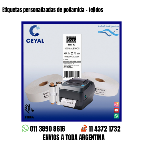 Etiquetas personalizadas de poliamida – tejidos