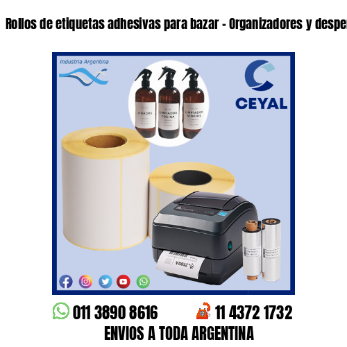 Rollos de etiquetas adhesivas para bazar – Organizadores y despenseros