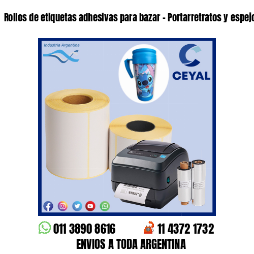Rollos de etiquetas adhesivas para bazar – Portarretratos y espejos