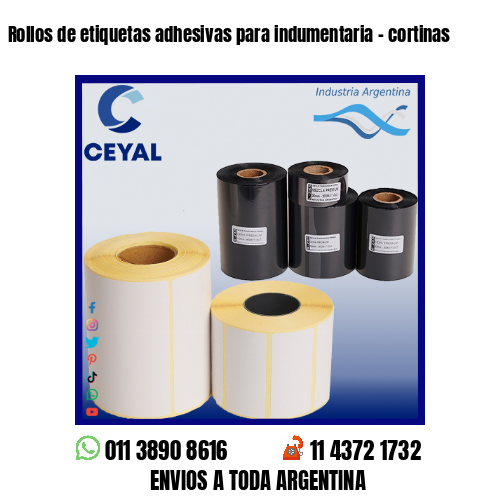 Rollos de etiquetas adhesivas para indumentaria – cortinas