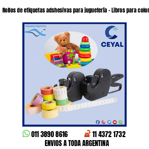 Rollos de etiquetas adshesivas para juguetería – Libros para colorear
