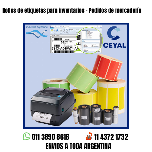 Rollos de etiquetas para inventarios – Pedidos de mercadería