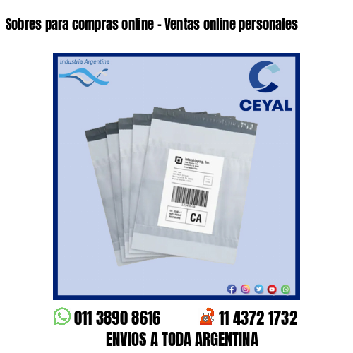 Sobres para compras online – Ventas online personales