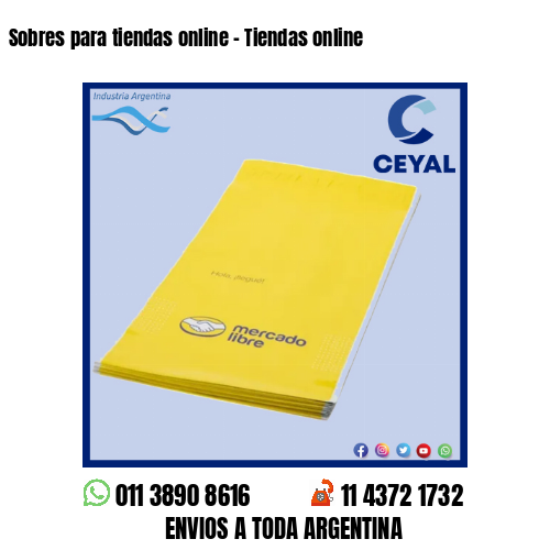Sobres para tiendas online – Tiendas online