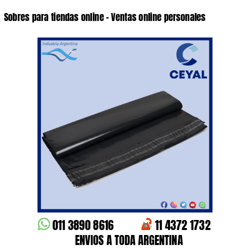 Sobres para tiendas online – Ventas online personales