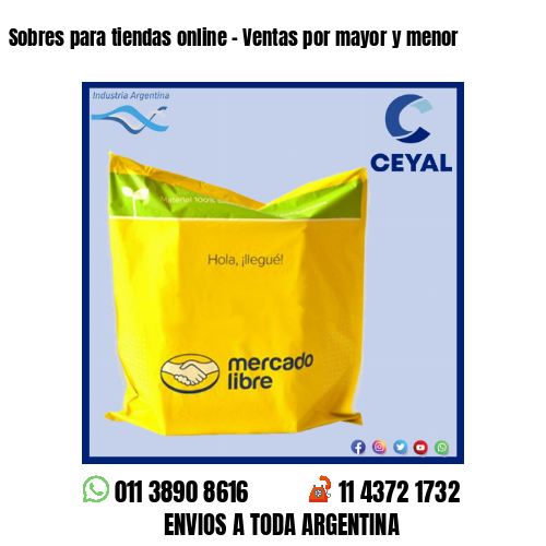 Sobres para tiendas online – Ventas por mayor y menor