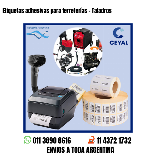Etiquetas adhesivas para ferreterías – Taladros