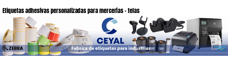 Etiquetas adhesivas personalizadas para mercerías - telas