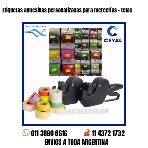 Etiquetas adhesivas personalizadas para mercerías – telas