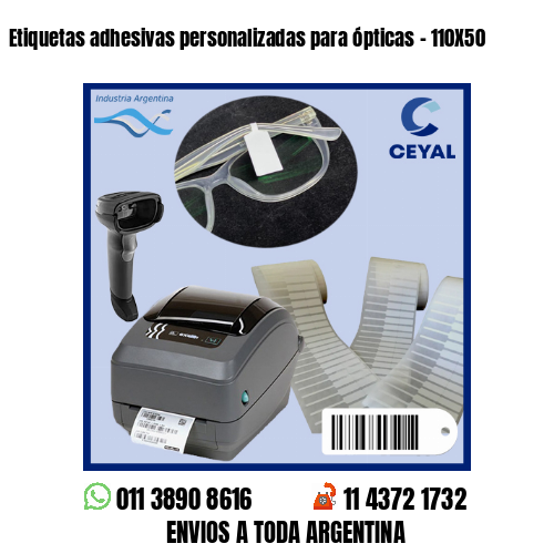 Etiquetas adhesivas personalizadas para ópticas – 110X50