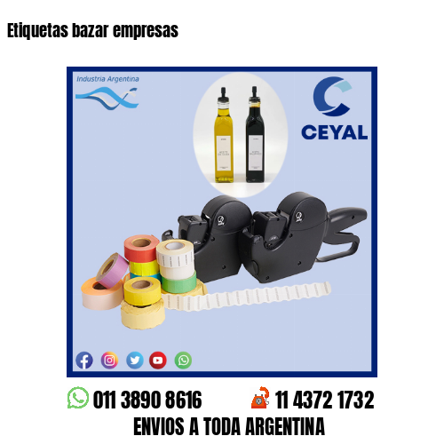 Etiquetas bazar empresas