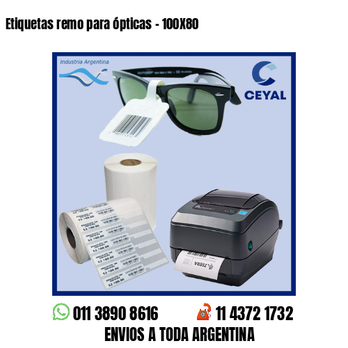 Etiquetas remo para ópticas – 100X80