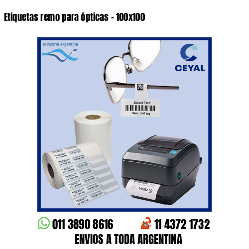 Etiquetas remo para ópticas – 100×100