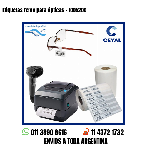 Etiquetas remo para ópticas – 100×200