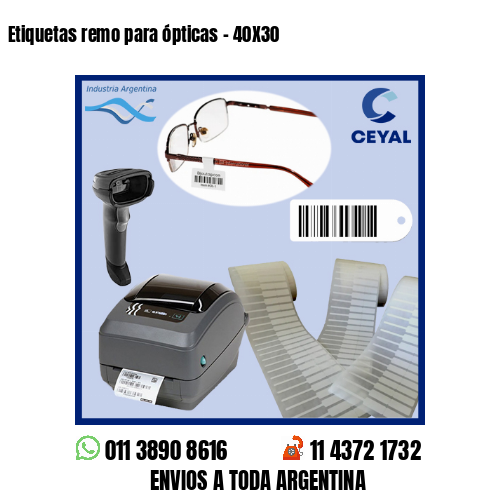 Etiquetas remo para ópticas – 40X30