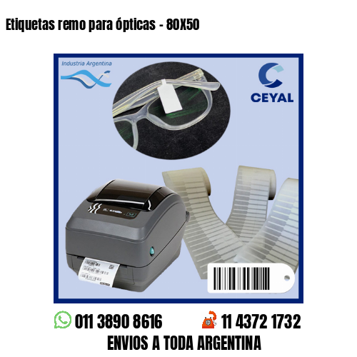 Etiquetas remo para ópticas – 80X50