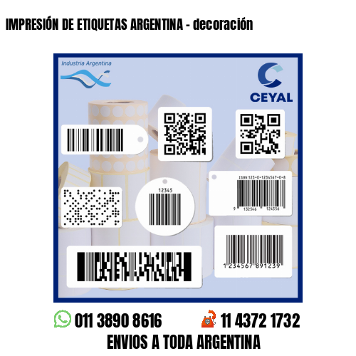 IMPRESIÓN DE ETIQUETAS ARGENTINA - decoración