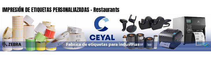 IMPRESIÓN DE ETIQUETAS PERSONALIAZADAS - Restaurants