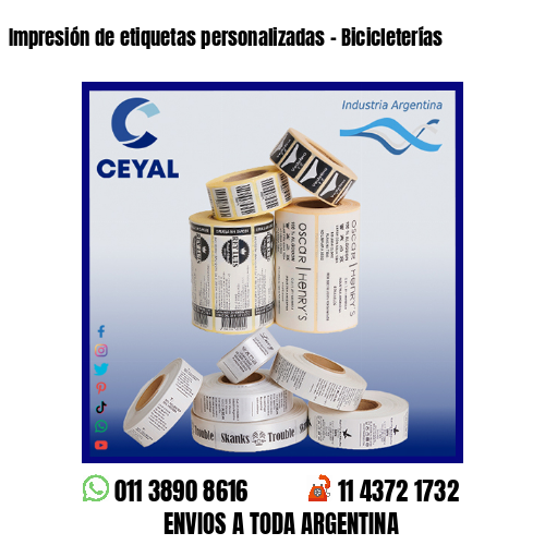 Impresión de etiquetas personalizadas – Bicicleterías