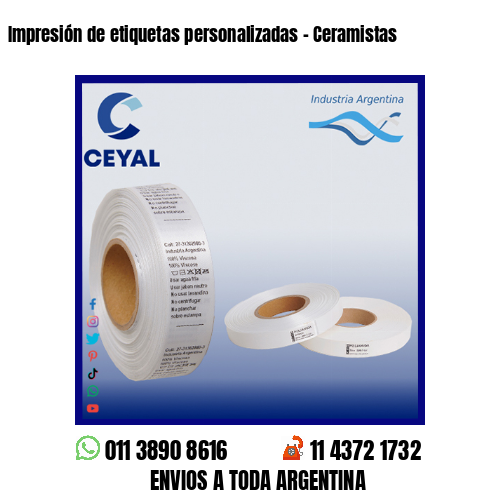 Impresión de etiquetas personalizadas – Ceramistas