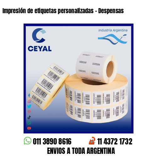 Impresión de etiquetas personalizadas – Despensas