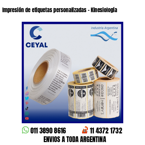 Impresión de etiquetas personalizadas – Kinesiología
