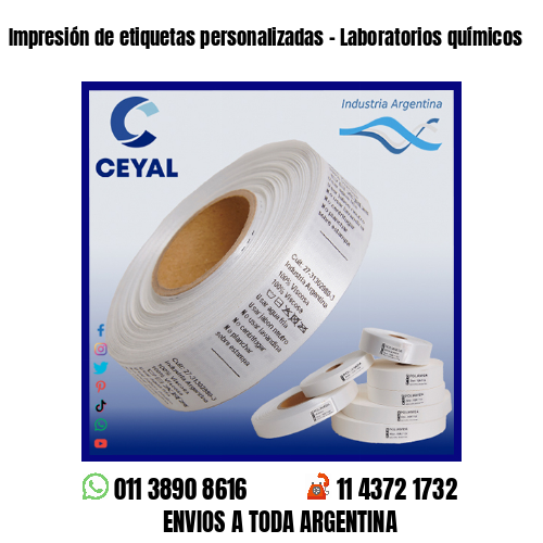 Impresión de etiquetas personalizadas – Laboratorios químicos