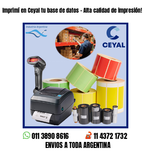 Imprimí en Ceyal tu base de datos – Alta calidad de impresión!
