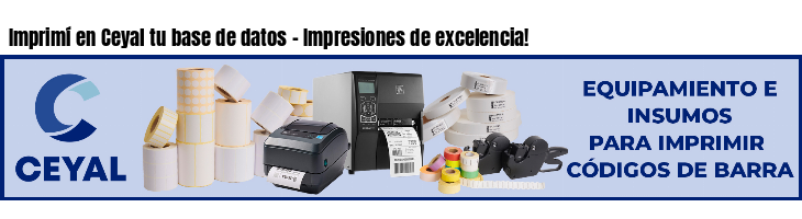 Imprimí en Ceyal tu base de datos - Impresiones de excelencia!