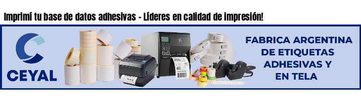 Imprimí tu base de datos adhesivas - Líderes en calidad de impresión!