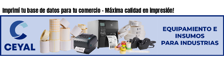 Imprimí tu base de datos para tu comercio - Máxima calidad en impresión!