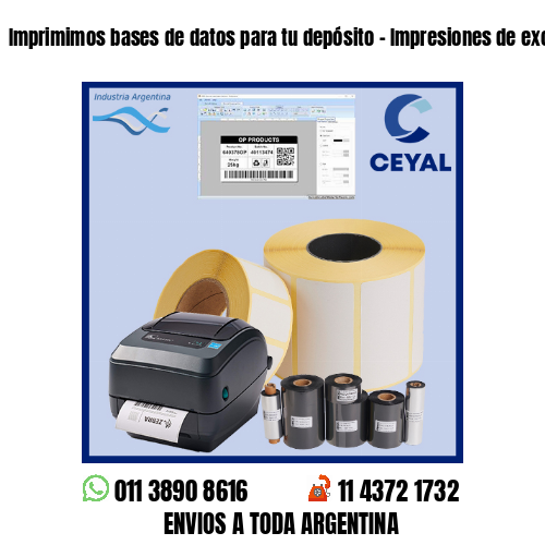 Imprimimos bases de datos para tu depósito – Impresiones de excelencia!