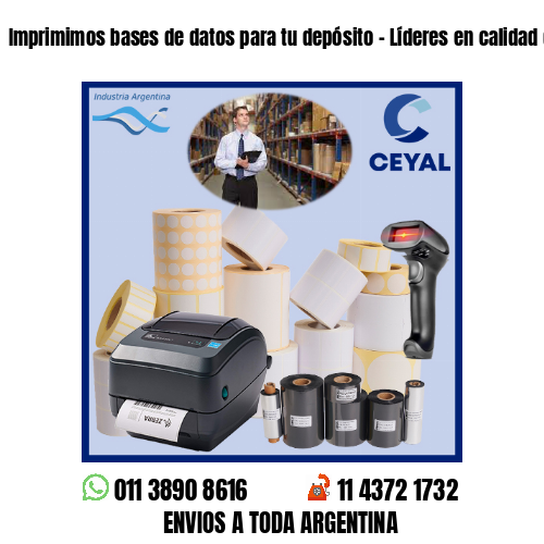 Imprimimos bases de datos para tu depósito – Líderes en calidad de impresión!