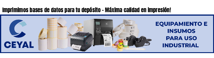 Imprimimos bases de datos para tu depósito - Máxima calidad en impresión!