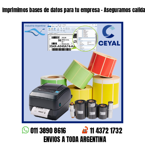 Imprimimos bases de datos para tu empresa – Aseguramos calidad de impresión