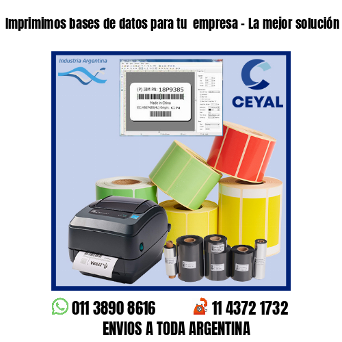 Imprimimos bases de datos para tu  empresa – La mejor solución en impresiones