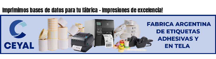 Imprimimos bases de datos para tu fábrica - Impresiones de excelencia!