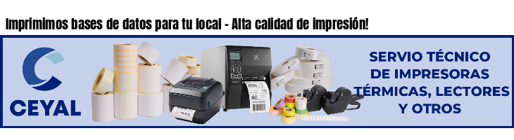 Imprimimos bases de datos para tu local - Alta calidad de impresión!