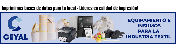 Imprimimos bases de datos para tu local - Líderes en calidad de impresión!