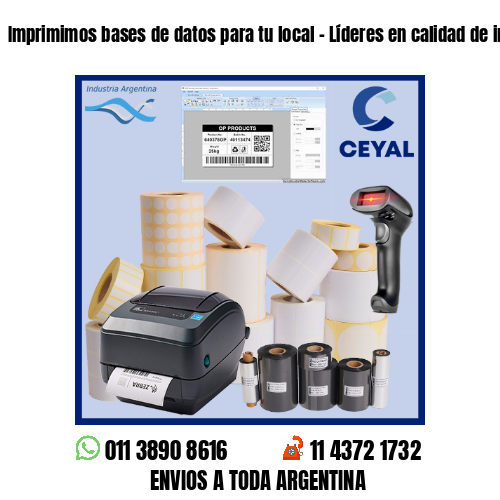 Imprimimos bases de datos para tu local – Líderes en calidad de impresión!