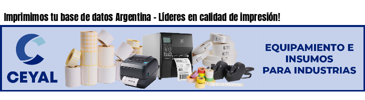 Imprimimos tu base de datos Argentina - Líderes en calidad de impresión!