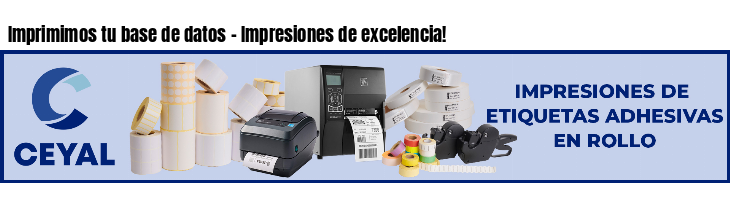 Imprimimos tu base de datos - Impresiones de excelencia!