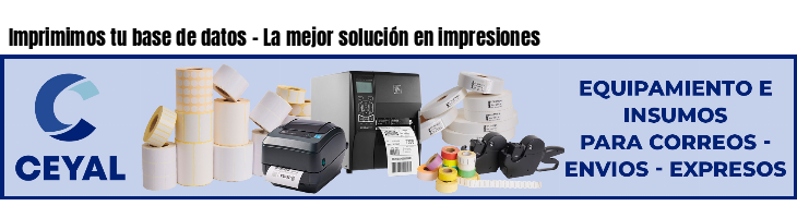 Imprimimos tu base de datos - La mejor solución en impresiones