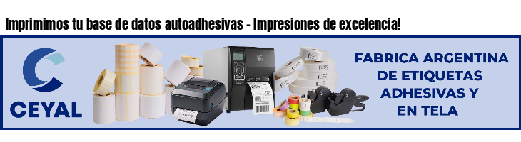Imprimimos tu base de datos autoadhesivas - Impresiones de excelencia!
