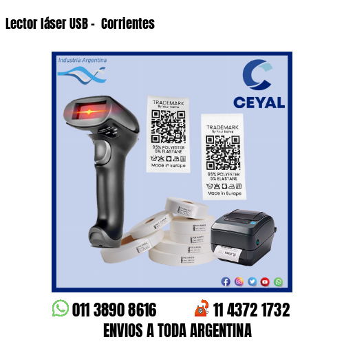 Lector láser USB –  Corrientes