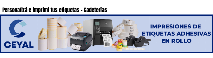 Personalizá e imprimí tus etiquetas - Cadeterías