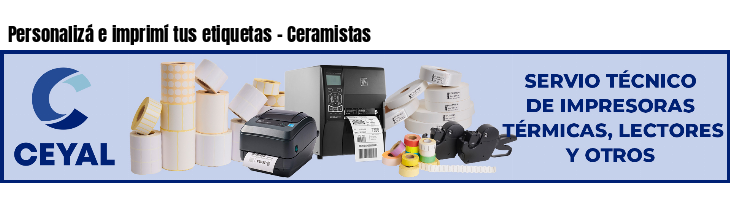 Personalizá e imprimí tus etiquetas - Ceramistas