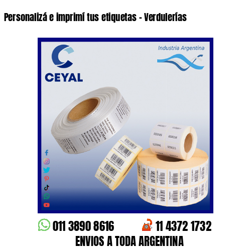 Personalizá e imprimí tus etiquetas – Verdulerías