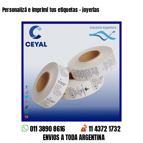 Personalizá e imprimí tus etiquetas – joyerias